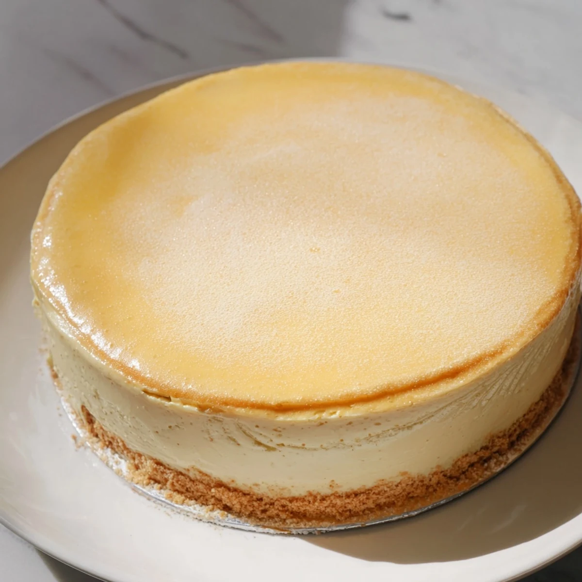 A slice of Soft Golden Home Plate, the saffron and vanilla custard tart, shows off its creamy filling.