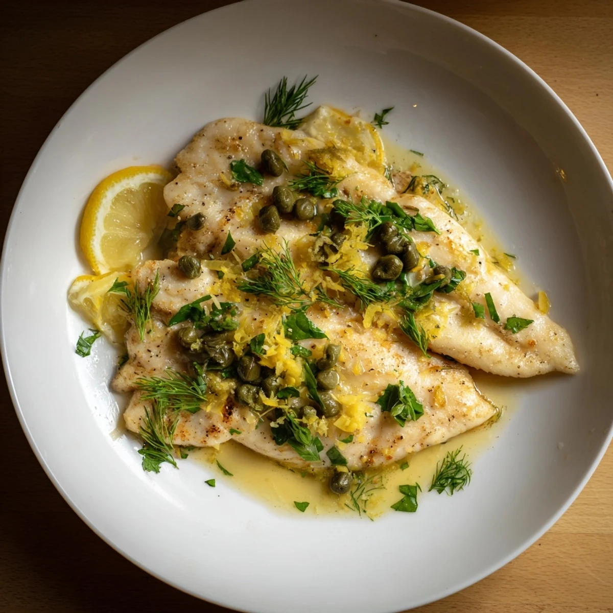Tender Lemon-Herb Tilapia with Capers, perfectly flaky and bursting with bright citrus flavors.