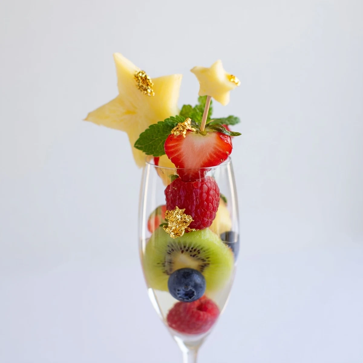Champagne Flute Fruit Garnishes