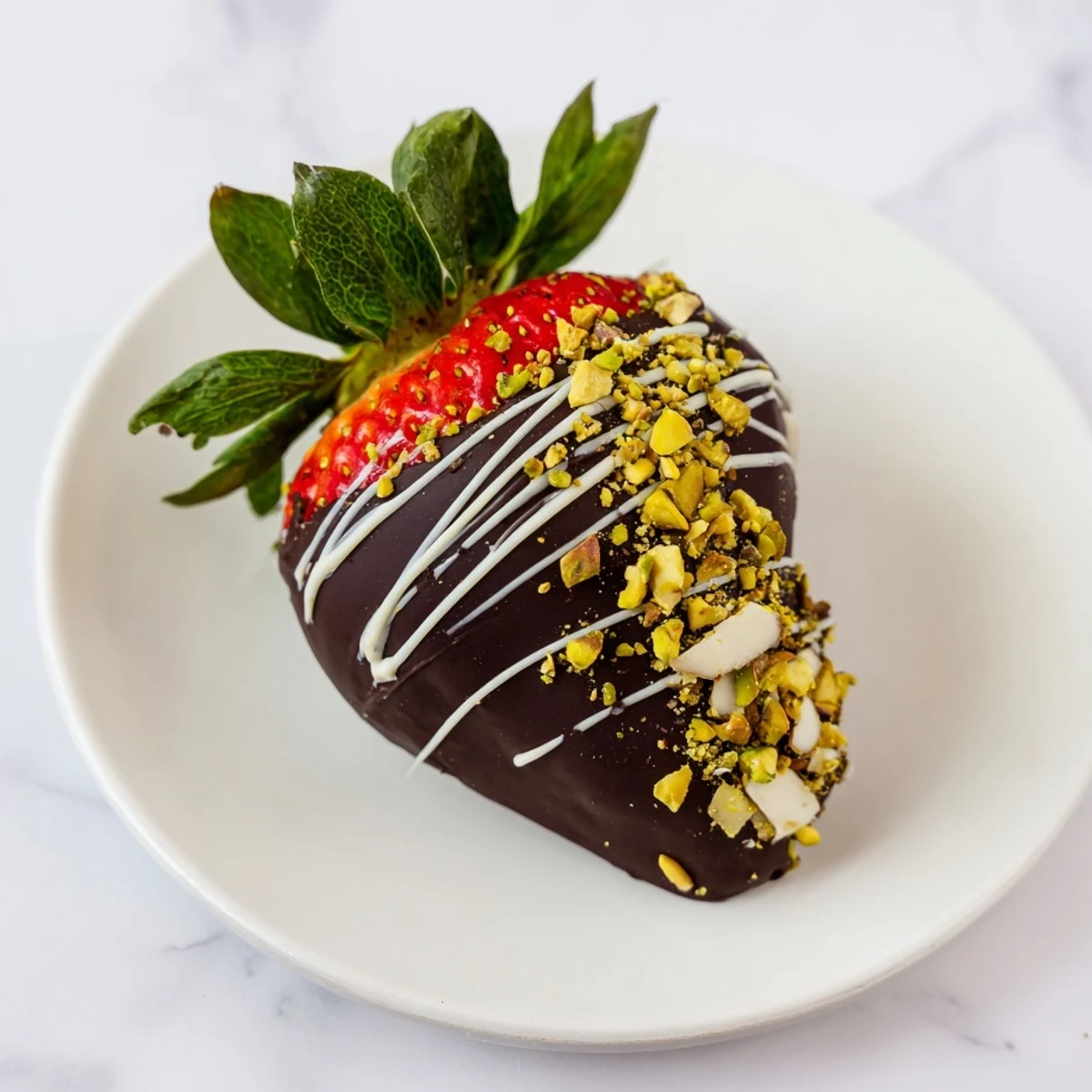 Close-up of elegant dark chocolate covered strawberry dips, a decadent dessert perfect for sharing.