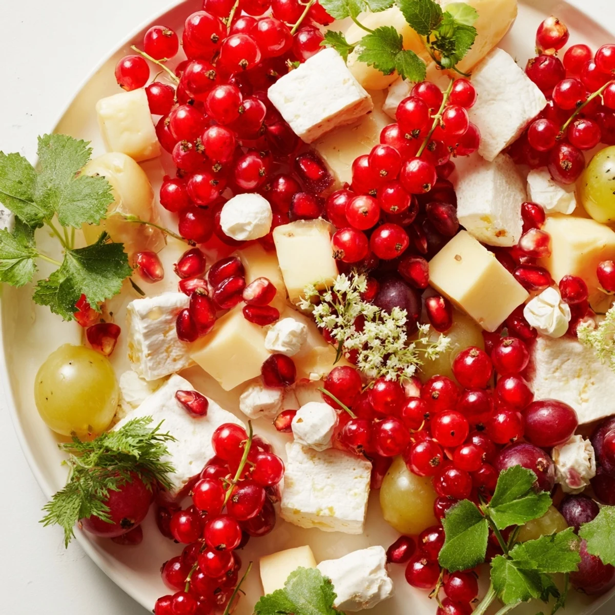 Enjoy the festive look of this Holly Berry Cluster, a beautiful appetizer with holiday flavors.