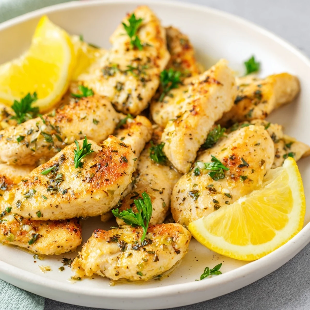 Juicy baked Greek Lemon Herb Chicken, infused with bright lemon flavors, offers a delicious dinner.