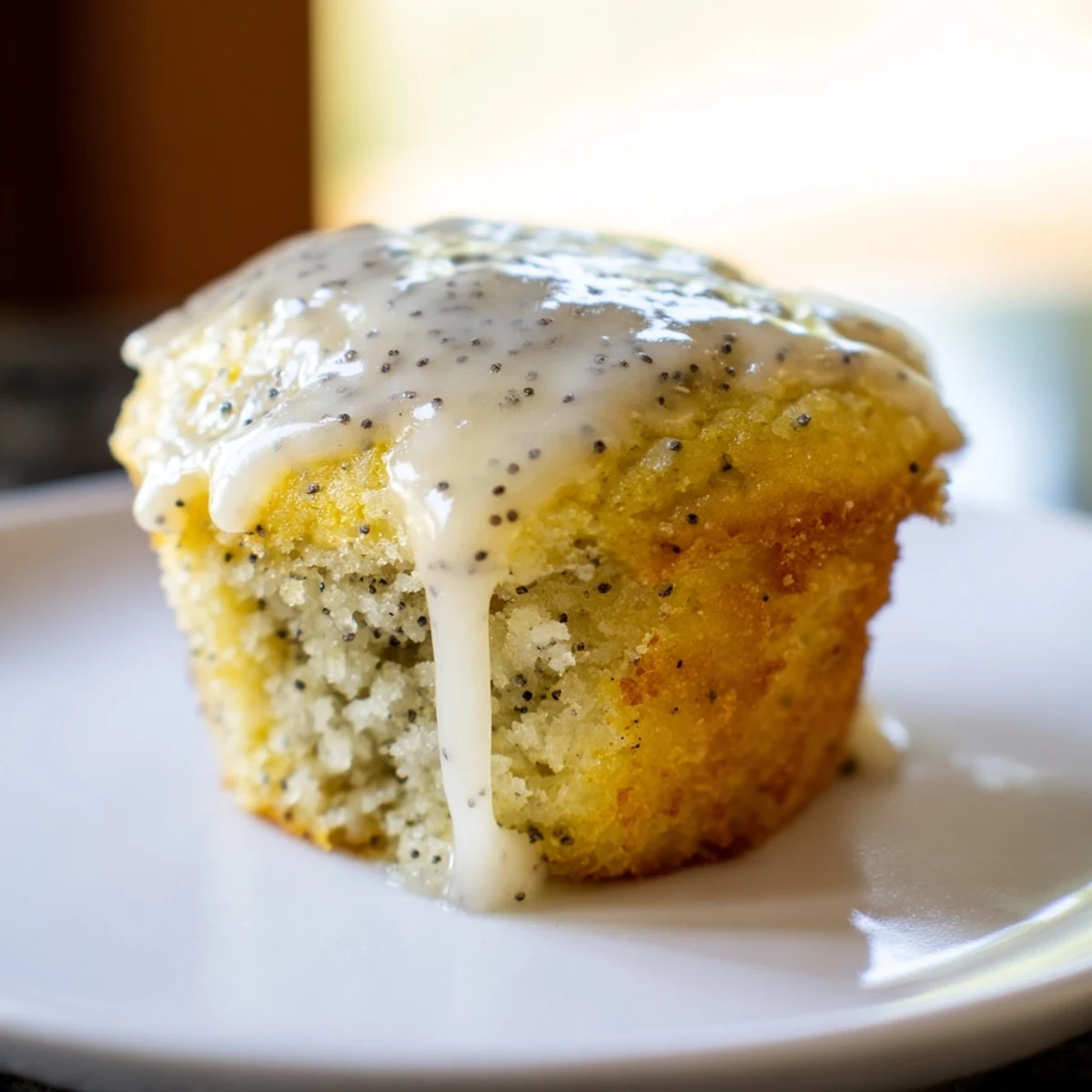 Fluffy Lemon Poppy Seed Muffins with a sweet lemon glaze offer a bright breakfast treat.