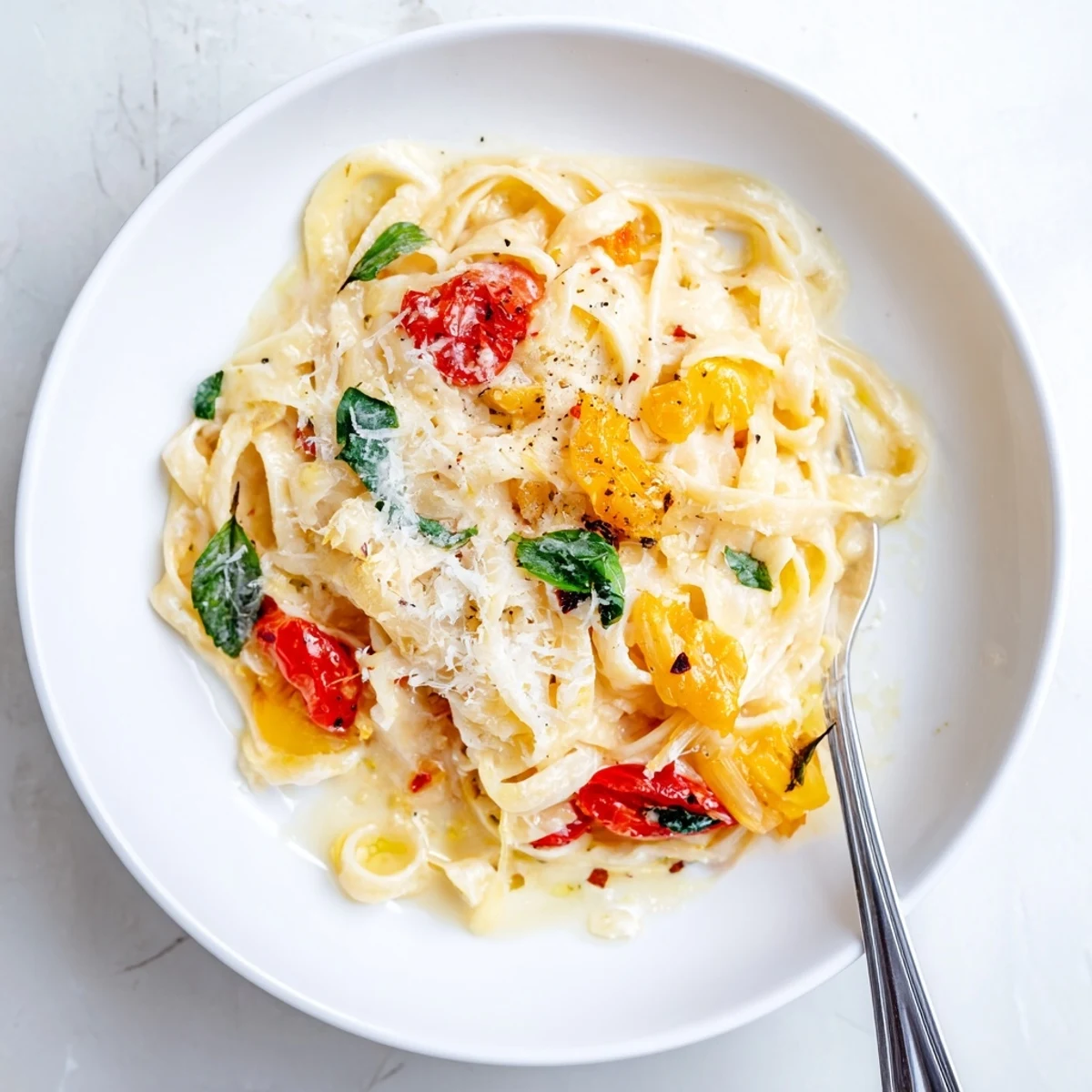 Golden roasted garlic cloves being squeezed from their skins into a bowl, creating a sweet, aromatic paste for homemade pasta sauce.