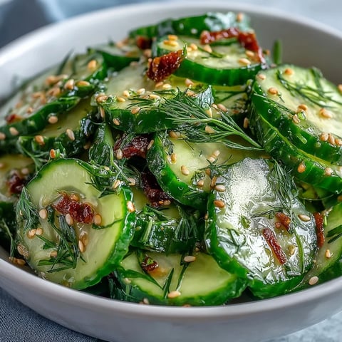 Bright red onion slices mingle with crisp cucumbers and dill in this Refreshing Crunchy Cucumber Salad.