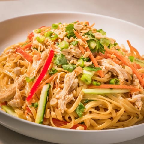 Thai-Inspired Peanut Chicken Pasta