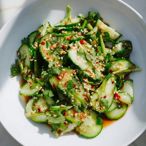 Cool, crunchy Zesty Shake Cucumber Salad, a refreshing vegan side dish ready in minutes.