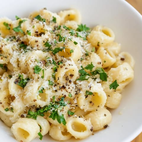 Creamy Garlic Ditalini Pasta