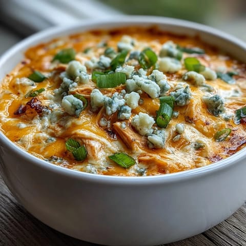 Creamy Crock Pot Buffalo Chicken Dip Soup simmering with tender shredded chicken in a rich, spicy broth.
