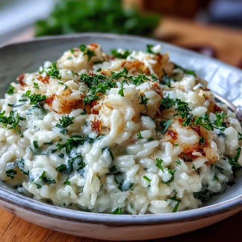 Creamy Smoked Haddock Risotto served in a white bowl, topped with fresh parsley and lemon zest beside a glass of white wine.