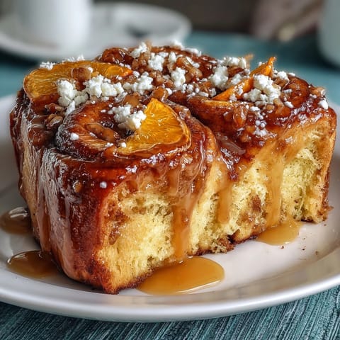 Soft orange rolls with orange cream cheese frosting, a warm and citrusy breakfast treat, ready to be enjoyed fresh from the oven.