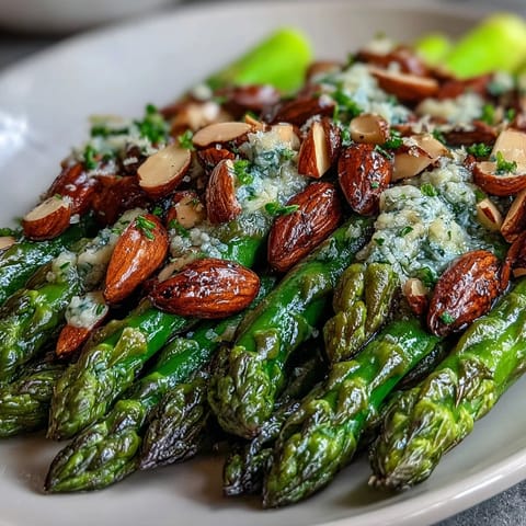 Lemon Butter Asparagus Almonds