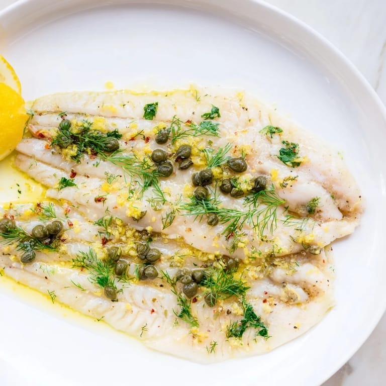 Golden pan-seared Lemon-Herb Tilapia, drizzled with a buttery caper sauce, ready to be enjoyed.