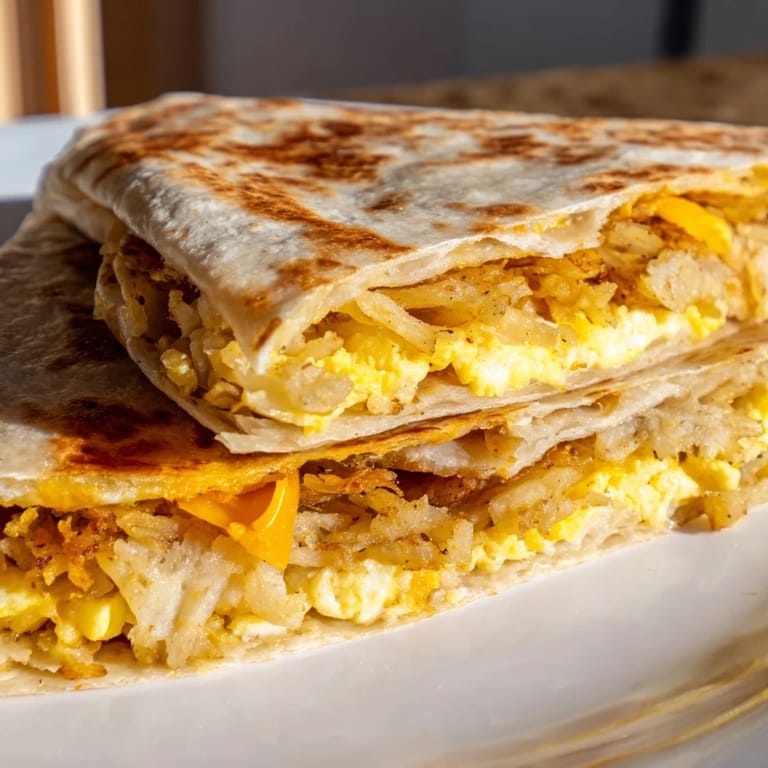 A visually enticing shot of a perfectly folded Breakfast Crunchwrap hack with a satisfyingly crispy exterior.