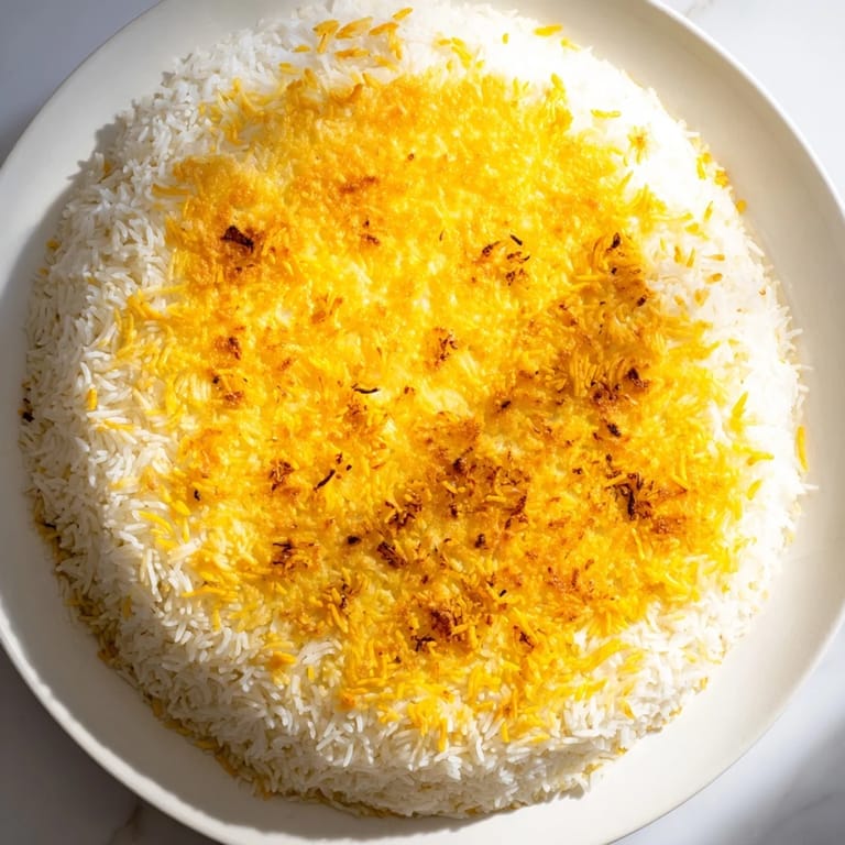 Imagine the aromatic spice and fluffy rice: This Persian Tahdig rice is a feast!