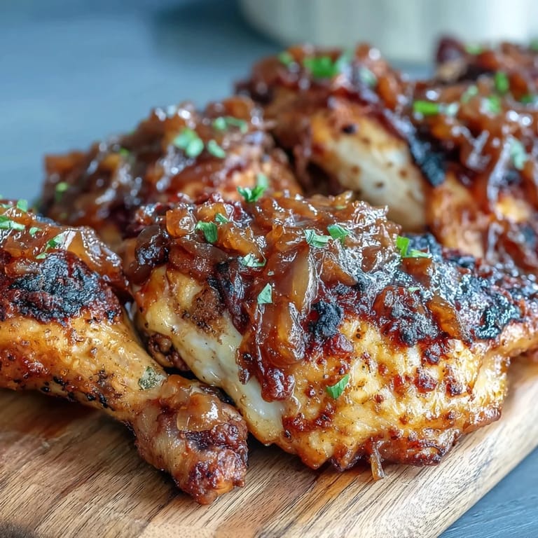 Rich and hearty Soul Food Smothered Chicken with Onion Gravy, tender chicken in velvety, seasoned gravy, perfect for dinner.  