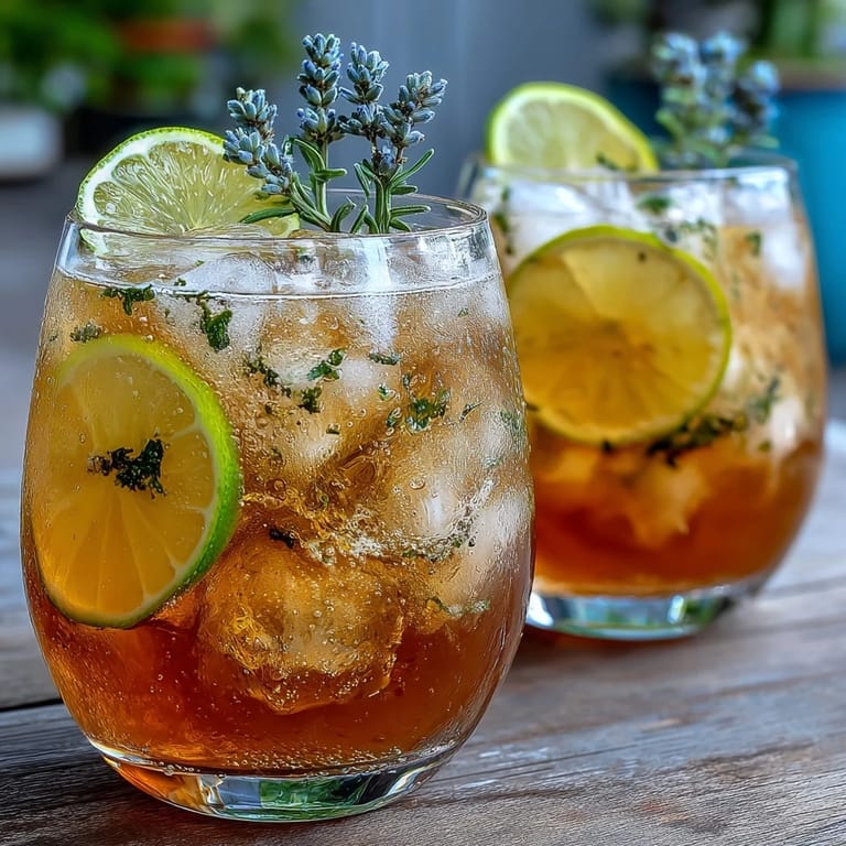 Vibrant lavender lemonade cocktail in a glass, topped with bubbles and aromatic lavender for a floral twist.