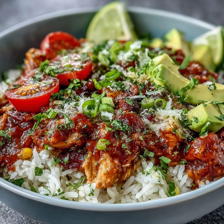 Flavorful shredded salsa chicken in a bowl with corn, tomatoes, cheese, and cilantro for a satisfying meal.