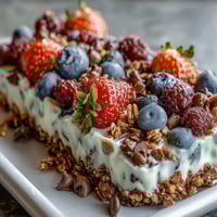 Frozen Yogurt Bark Berries Granola